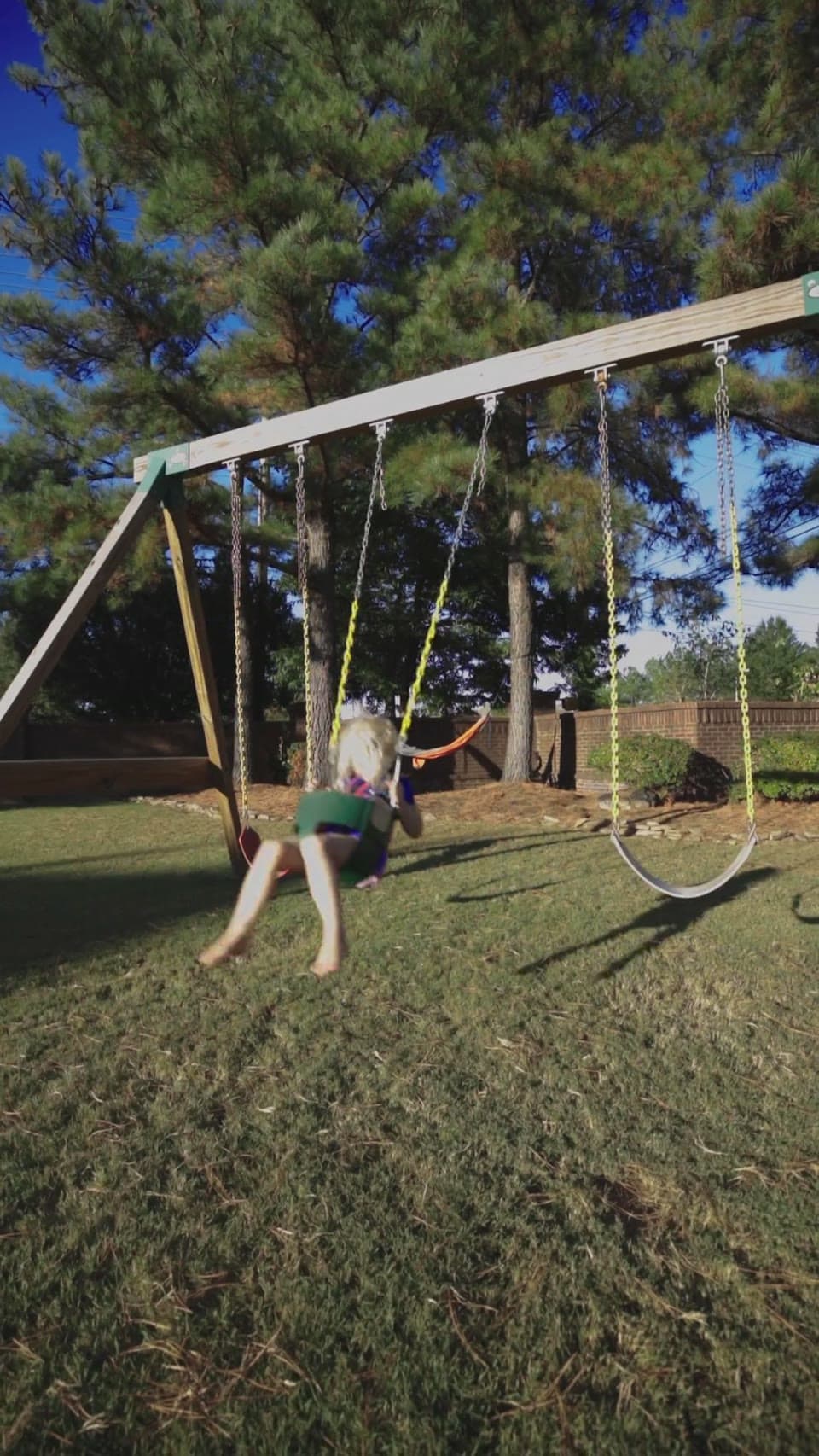 Child on a swing